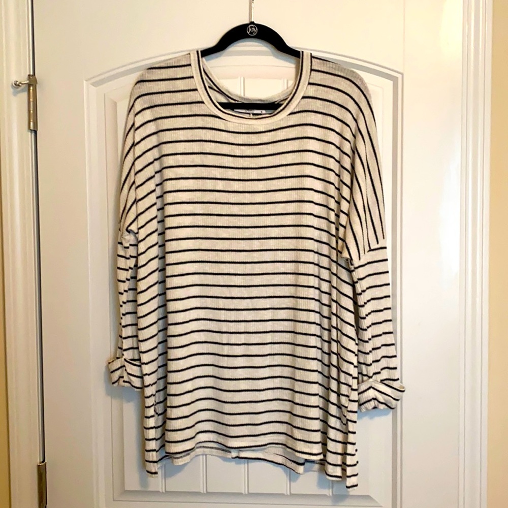 CJLA Evelyn, White and Black Stripe, Size M